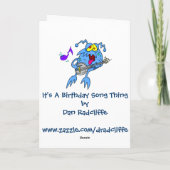 Carte C'est une chanson d'anniversaire (Dos)