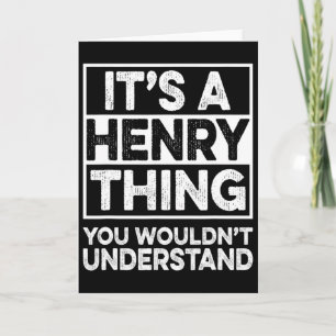 Carte C'est une chose à la Henry que vous ne comprendrie