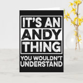 Carte C'est une chose d'Andy que vous ne comprendriez pa (Fleur jaune)