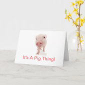 Carte C'est une chose de porc (Fleur jaune)