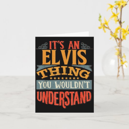 Carte C'est une chose d'Elvis que vous ne comprendriez p (Fleur jaune)