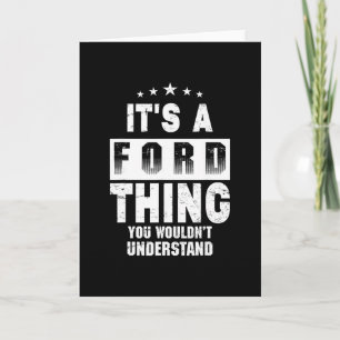 Carte C'est une chose Ford que vous ne comprendriez pas