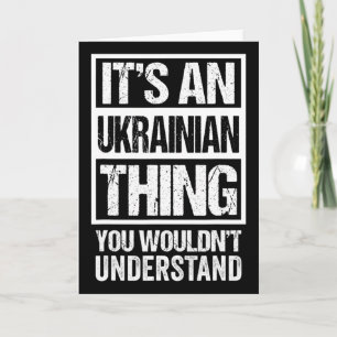 Carte C'est une chose ukrainienne que vous ne comprendri