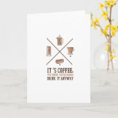 Carte C'est une citation de café (Fleur jaune)