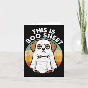 Carte C'est une feuille Boo Chien Labrador Halloween Rét