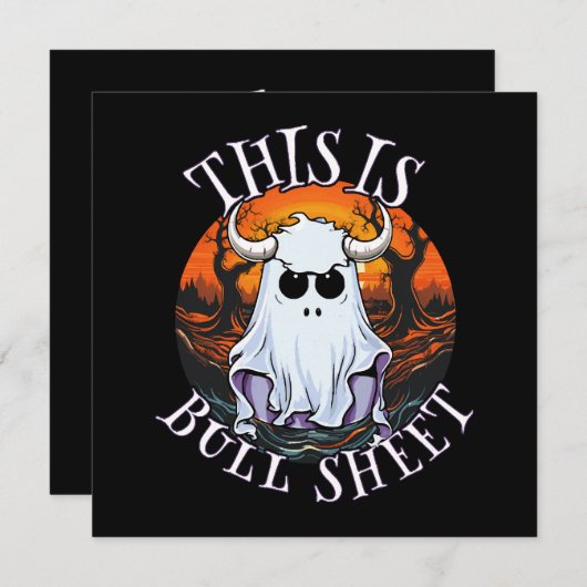 Carte C'est une feuille de taureau - drôle de feuille de (Devant / Derrière)