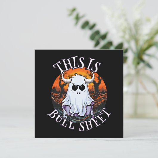 Carte C'est une feuille de taureau - drôle de feuille de (Debout devant)