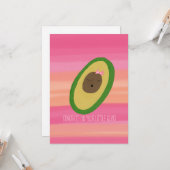 Carte C'est une fille Félicitations Bébé Avocat Aquarell (Devant/Arrière en situation)
