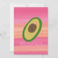 C'est une fille Félicitations Bébé Avocat Aquarell