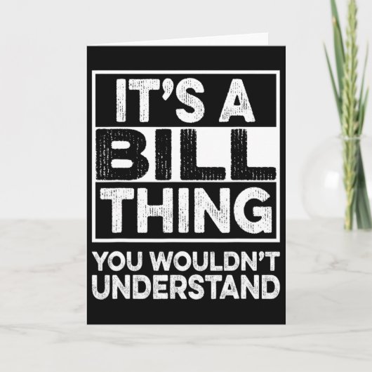 Carte C'est une histoire de Bill que vous ne comprendrie (Devant)