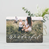 Carte c'est une vie merveilleuse... photo script moderne (Debout devant)