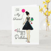 CARTE **C'EST VOTRE ANNIVERSAIRE ! ! !** "À MON AMI"" (Fleur jaune)