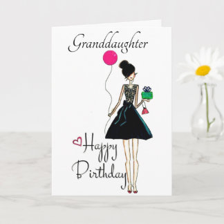 CARTE C'EST VOTRE ANNIVERSAIRE **GRAND-FILLE** VOUS AIME