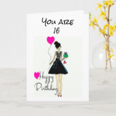 CARTE **C'EST VOTRE ANNIVERSAIRE ! ! ! !** VOUS ÊTES *** (Fleur jaune)