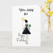 CARTE **C'EST VOTRE ANNIVERSAIRE ! ! ! !** VOUS ÊTES *** (Fleur jaune)