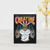 Carte C'Est Votre Corps Sur Creatine Exercice Gym Annive (Fleur jaune)