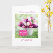 Carte C'est votre journée spéciale (1 Samuel 1:26-27) (Fleur jaune)