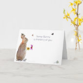 Carte C'est vous que pense le lapin-nature (Fleur jaune)