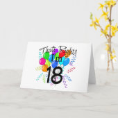 Carte C'est vrai, j'ai 18 ans - Anniversaire (Fleur jaune)