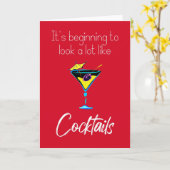 Carte C'est vraiment l'air d'un cocktail (Fleur jaune)