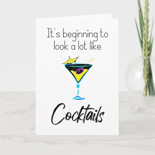 Carte C'est vraiment l'heure des cocktails (Devant)