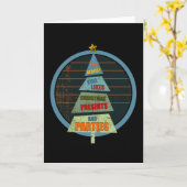 Carte Cet athée aime les cadeaux et les fêtes de Noël (Fleur jaune)