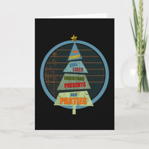 Carte Cet athée aime les cadeaux et les fêtes de Noël
