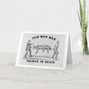 Carte 'CET HOMME A ÉTÉ PARLÉ À LA MORT' Vintage