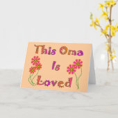 Carte "Cet Oma est les cadeaux du jour" de mère aimée (Fleur jaune)