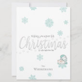 Carte ‘C'était la nuit avant Noël, Chats Amusants (Dos)