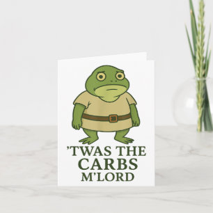 Carte C'Était Le Mlord Carbs Funny Frog Meme Médiéval