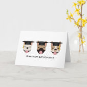 Carte C'Était Ruff, Mais Tu L'As Fait Chiens Français (Fleur jaune)