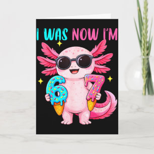 Carte C'était six sept axolotl glace goutte 7e anniversa