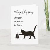 Carte Cette année je vais probablement me comporter comm (Devant)