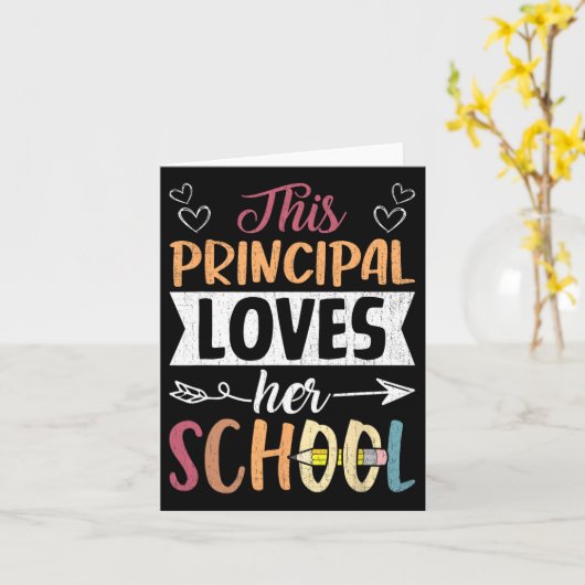 Carte Cette directrice adore son professeur d'école Funn (Fleur jaune)