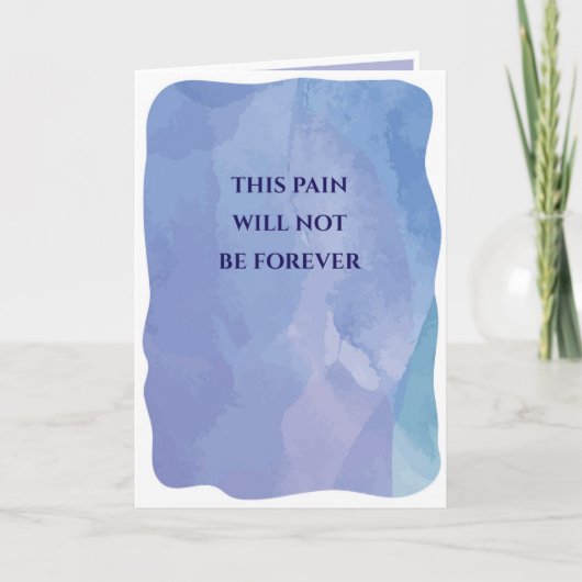 Carte Cette douleur ne sera pas éternelle  (Devant)