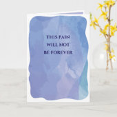 Carte Cette douleur ne sera pas éternelle  (Fleur jaune)
