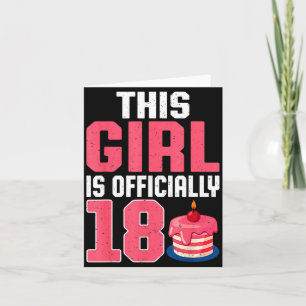 Carte Cette fille a 18 ans, fête d'anniversaire de ses 1