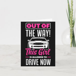 Carte Cette fille a désormais le droit de conduire, drôl