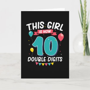 Carte Cette fille a maintenant 10 ans 10e anniversaire
