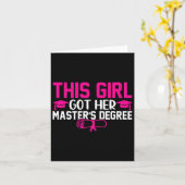 Carte Cette Fille A Obtenu Sa Maîtrise De Diplôme Master (Fleur jaune)
