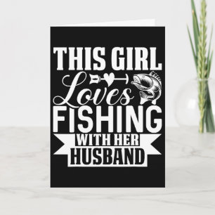 Carte Cette fille adore la pêche avec son mari