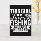 Carte Cette fille adore la pêche avec son mari (Fleur jaune)
