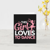 Carte Cette Fille Aime Danser Danser Danser Danser Danse (Fleur jaune)