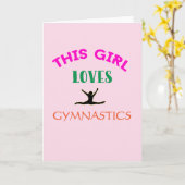 Carte Cette Fille Aime La Gymnastique Citation Gymnaste (Fleur jaune)