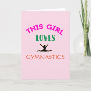 Carte Cette Fille Aime La Gymnastique Citation Gymnaste