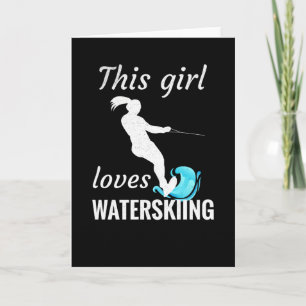 Carte Cette Fille aime le ski nautique  Cadeaux de ski n