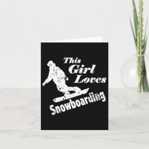 Carte Cette Fille Aime Le Snowboard - Cadeau Amusant Pou