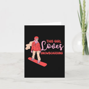 Carte Cette Fille Aime Le Snowboard Lover Sno