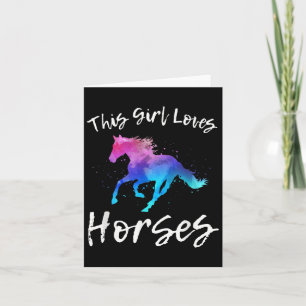 Carte Cette Fille Aime Les Chevaux Drôle Equestre Rider 